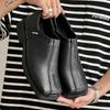 Fashion Fashion Men's Leather Shoes Minimalist British style Party dress Daily Work Office Thick soled high-quality shoes 38-46 Black