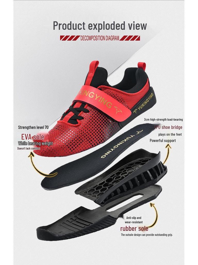 2025 Men's Feather Light Weightlifting Shoes: 5th Gen, Breathable, Comprehensive Squat Training Footwear