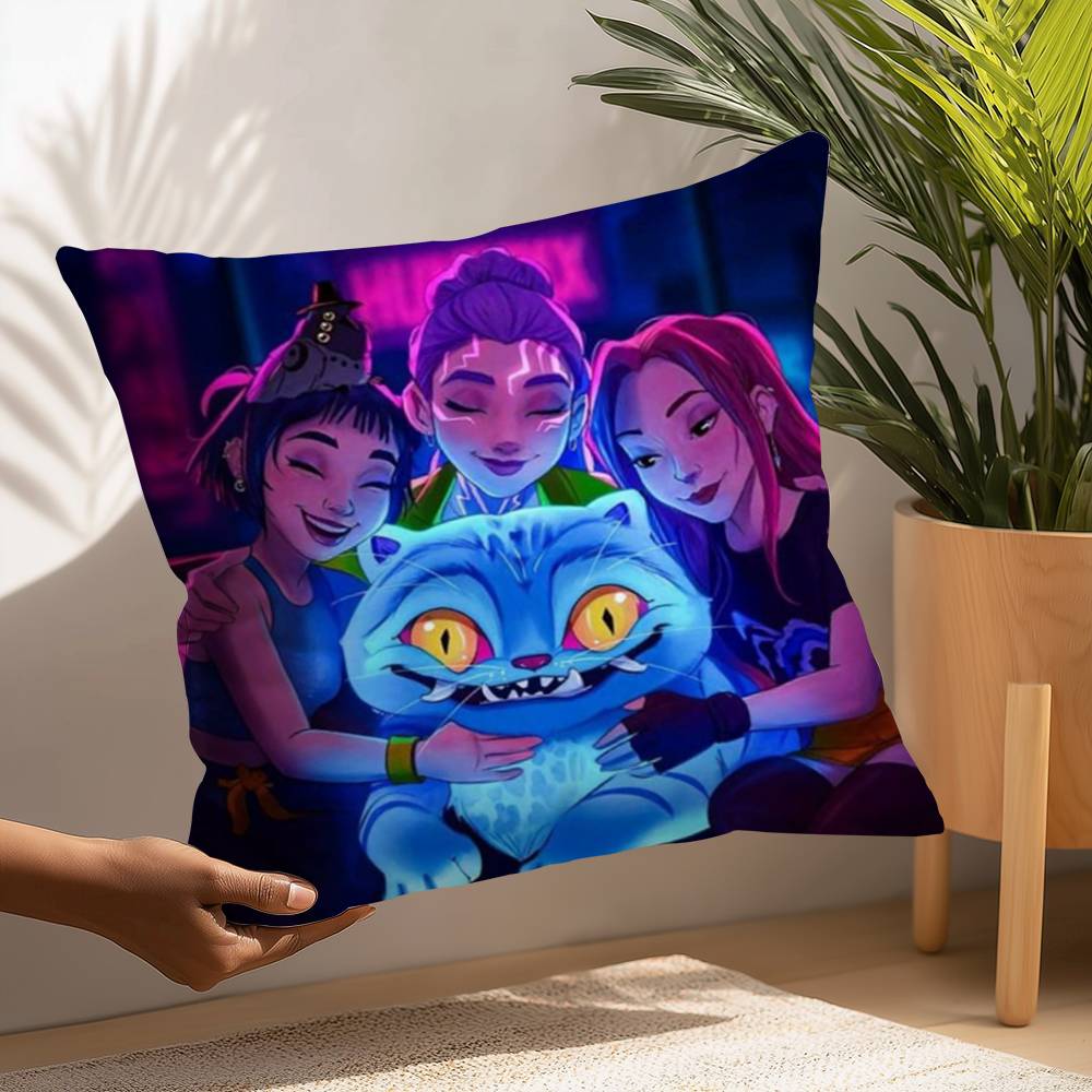 K-kpop D-Demon H-Hunters Pillow Case Plush Fabric Soft  Pillowcase Double Sided Print Cushion Cover Household Gifts