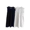 Korean Chic Ruched Bow Tie Sleeveless Dress - Women's Round Neck Outerwear
