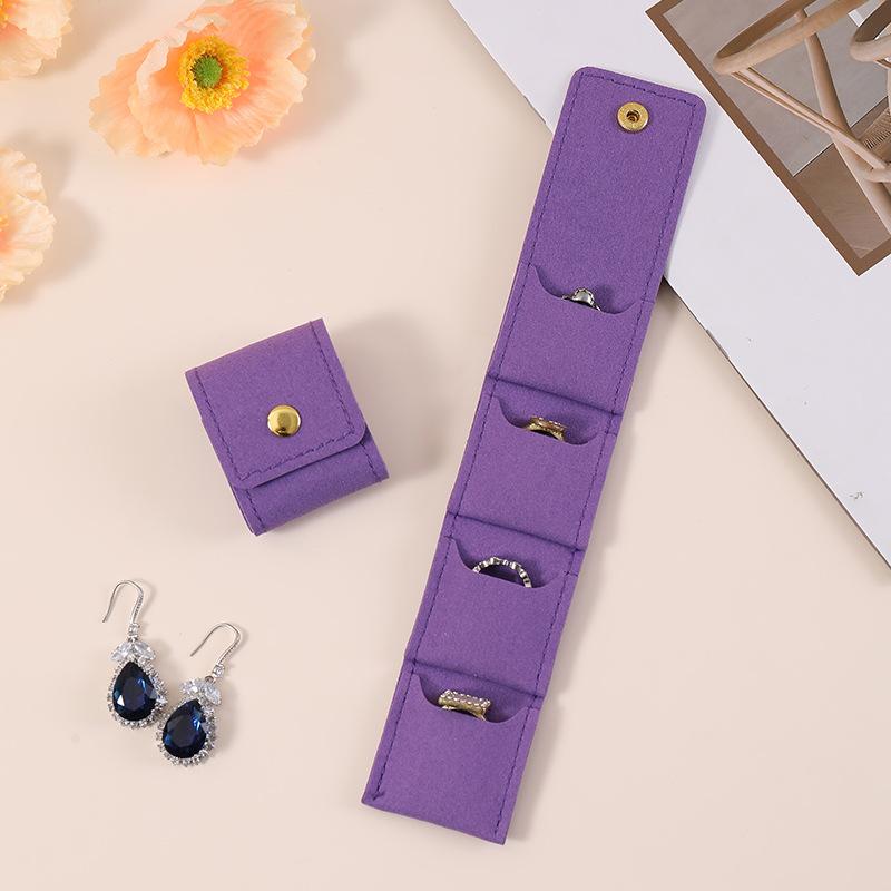 4 Fächer Schmuckaufbewahrungstasche Tragbare Mini-Schmucktasche Ohrringe Halskette Ring Organizer Tasche Reise Schmuckaufbewahrungskoffer