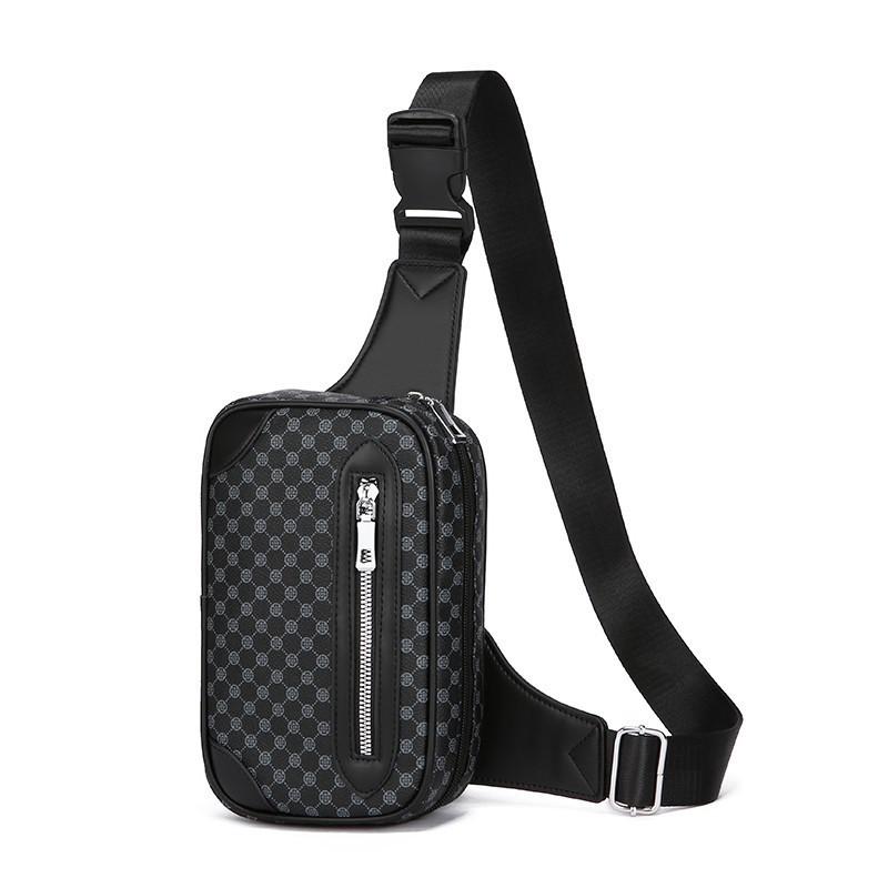 

Fashionable Men s Crossbody Bag Multi-purpose Casual Business Chest Shoulder Sports Small Backpack Men чёрный