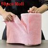 50pcs/Roll Ultra Fine Fiber Cleaning Cloth, Reusable Kitchen Towel Roll, Dishcloth, Multifunctional Towel, Cleaning Tool