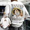 T-shirt unisexe en coton 2026 ONE PIECE Monkey D. Luffy Été Nouveau Produit Anime Imprimé Surdimensionné Ample Parent Enfant Manches Courtes