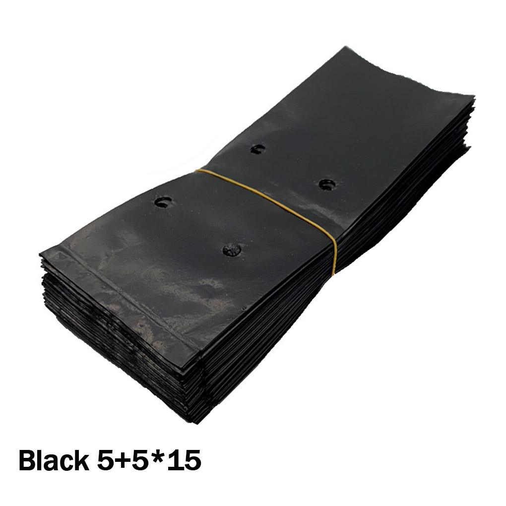 200PCSNursing Growing Bags Pouch Black Plastic Pockets Breathable Garden Cultivation Indoor Outdoor Cultivation Planting Planter