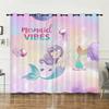 Curtains Fairy Tale Mermaid Childlike Sunshade Digital Printing Curtains Blackout Without Punching