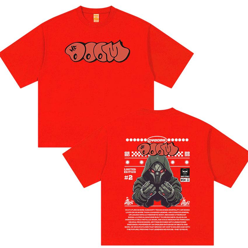 Limited MF DOOM Madvillainy Metal 2025 New Album T Shirt Men's Hip Hop Punk 100% Cotton T-shirt Unisex Fans Gift Tees Streetwear