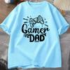 Gamer Dad Tshirt Retro Game Controller Print Tshirt Video Game Lover Casual Mens Tee Fathers Day Gift Short Sleeve Mens Tee