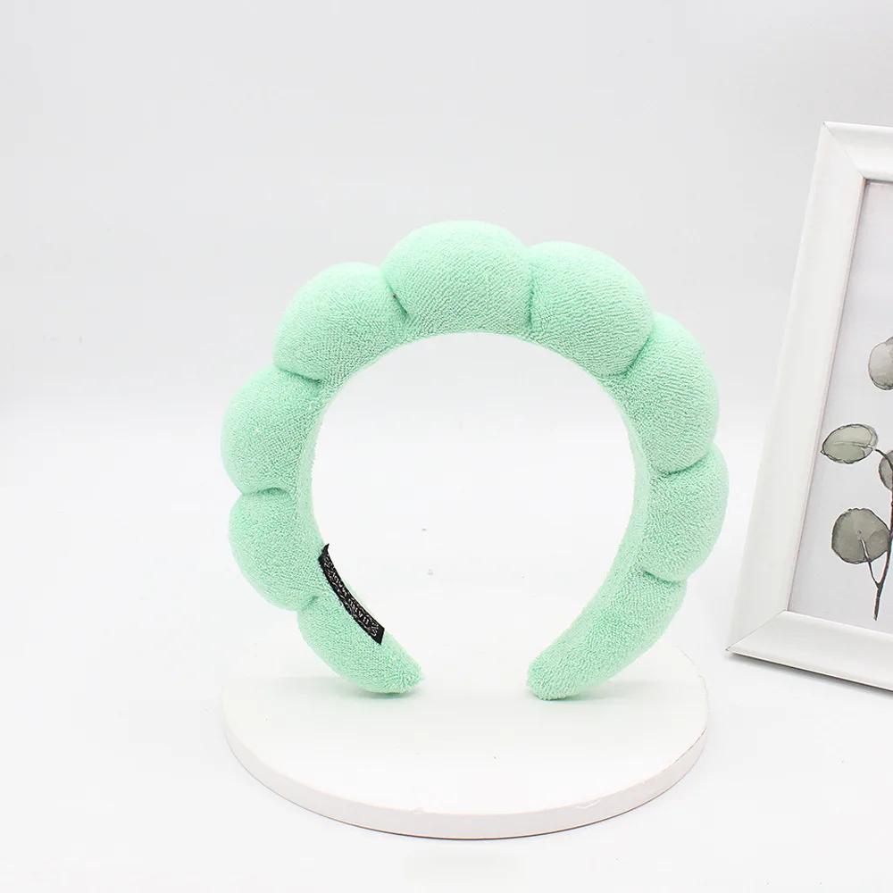 Femmes Filles Éponge Co Spa Maquillage Bulle Bandeau Éponge Bouffant Rétro Bandes Cheveux Doux Bandeau Couvre-chef