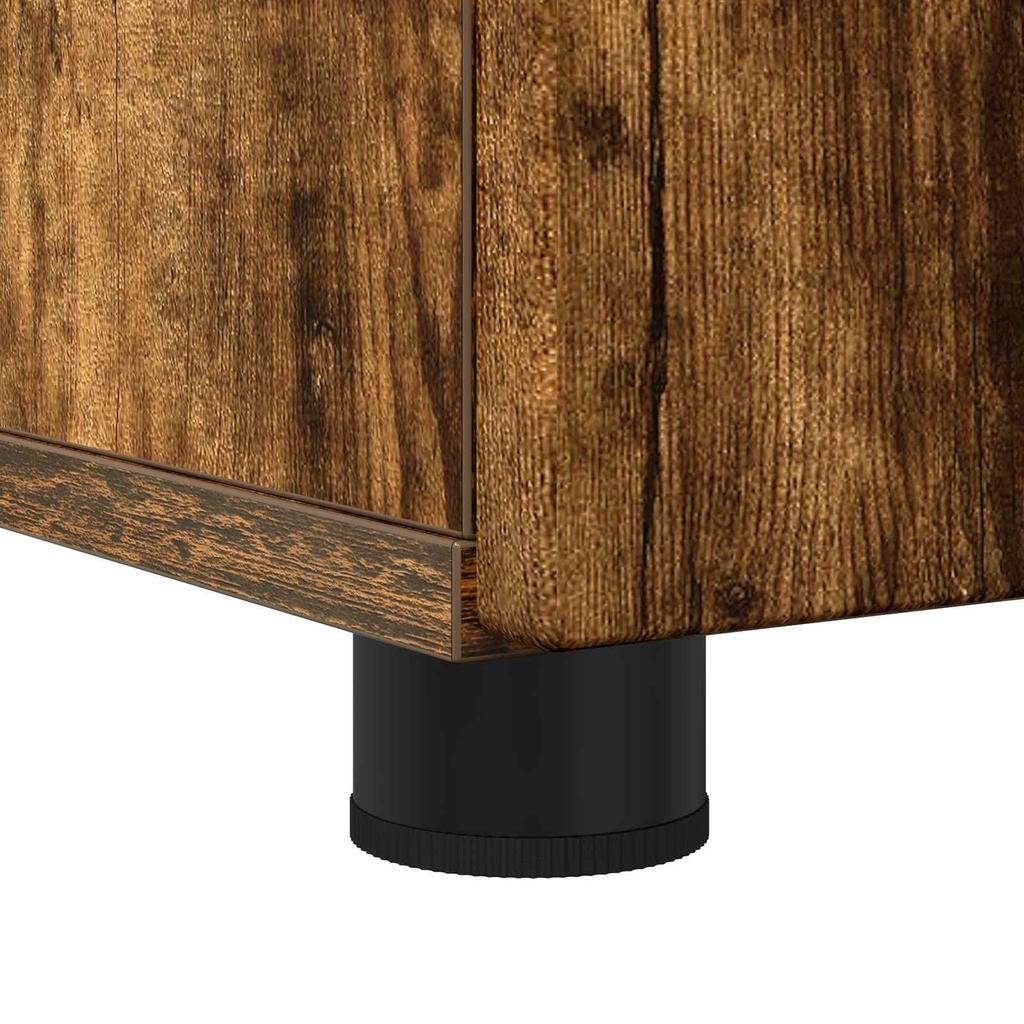 Bathroom Cabinet with Door Smoked Oak 61 X 35 X 64 Cm
