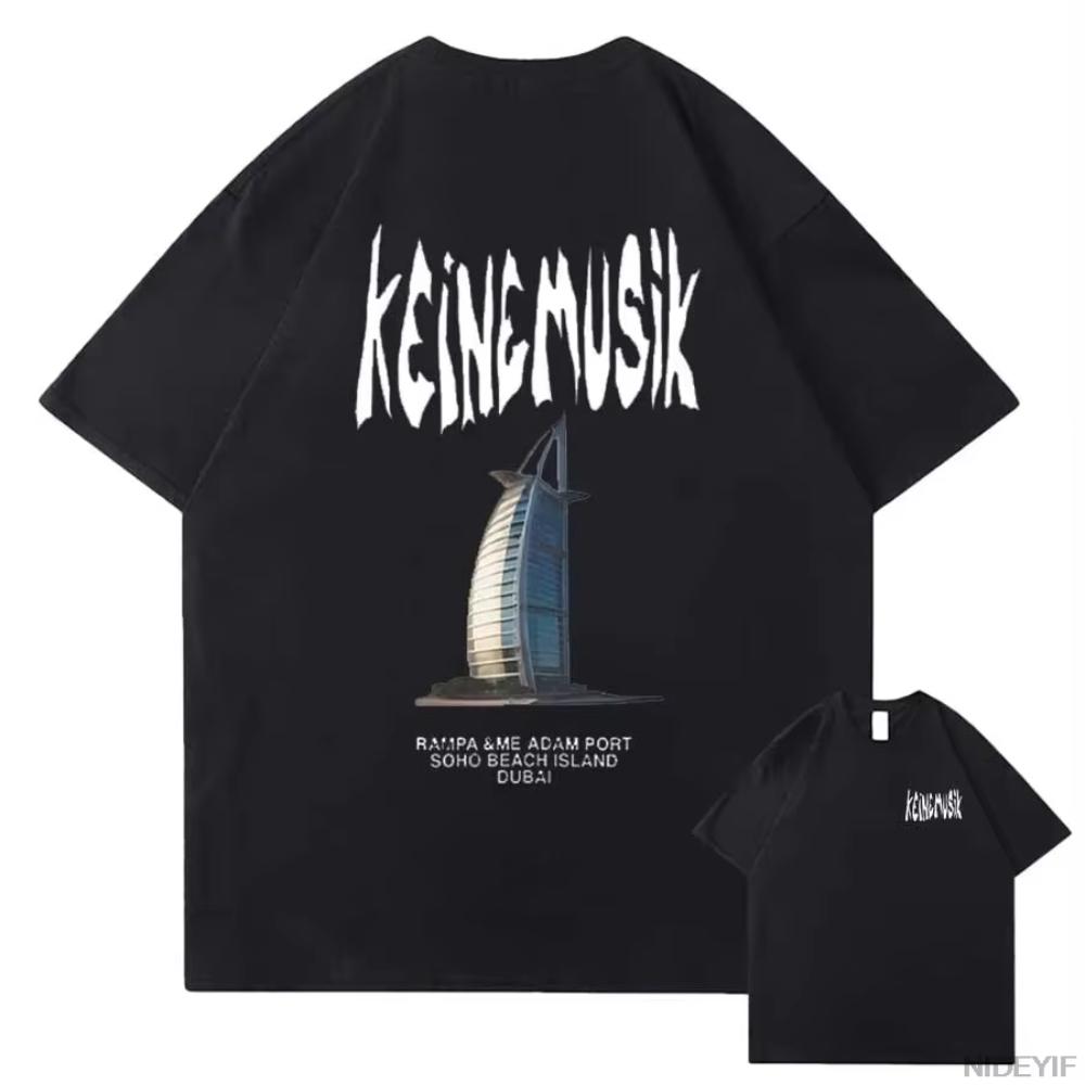 2025 Κλασικό Καλοκαίρι Keinemusik X Pacha T-shirt Ανδρικό Γυναικείο Μόδα Βαμβακερό Κοντομάνικο Μπλουζάκι Hip Hop Τοπ Ρούχα Streetwear Τοπ