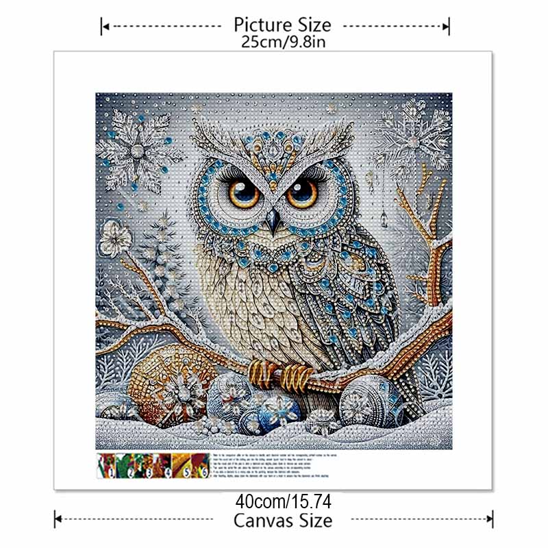 New Arrival 5D DIY Full Circle Diamond Painting "Owl" Embroidery Cross Stitch Home Decor Gift