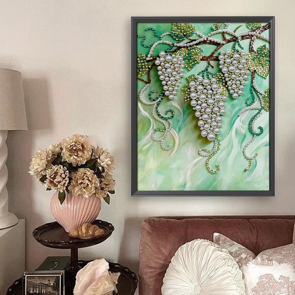 DIY Pearl Gem Paintings Picture Arts Craft Without Frame 30x40cm for Adults/Beginners Gift Home Decor