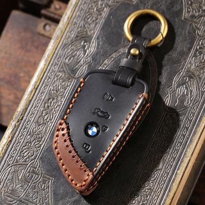 כיסוי מפתח BMW מותאם אישית מתאים לסדרה 5 סדרה 7 x3x5x2x4x6 להב מעטפת עור בעבודת יד יוקרתית תיק אבזם