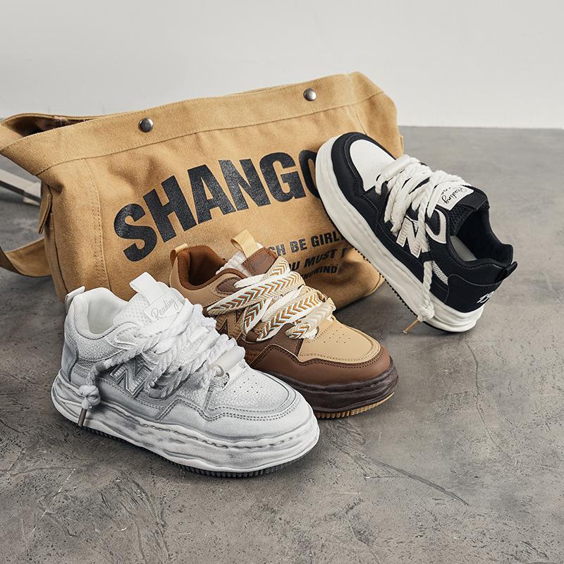 Spring and Autumn Cool Run Old Dirty Shoes Men's Platform Sneakers Casual Shoes Breathable Trend Board Shoes Men's Shoes