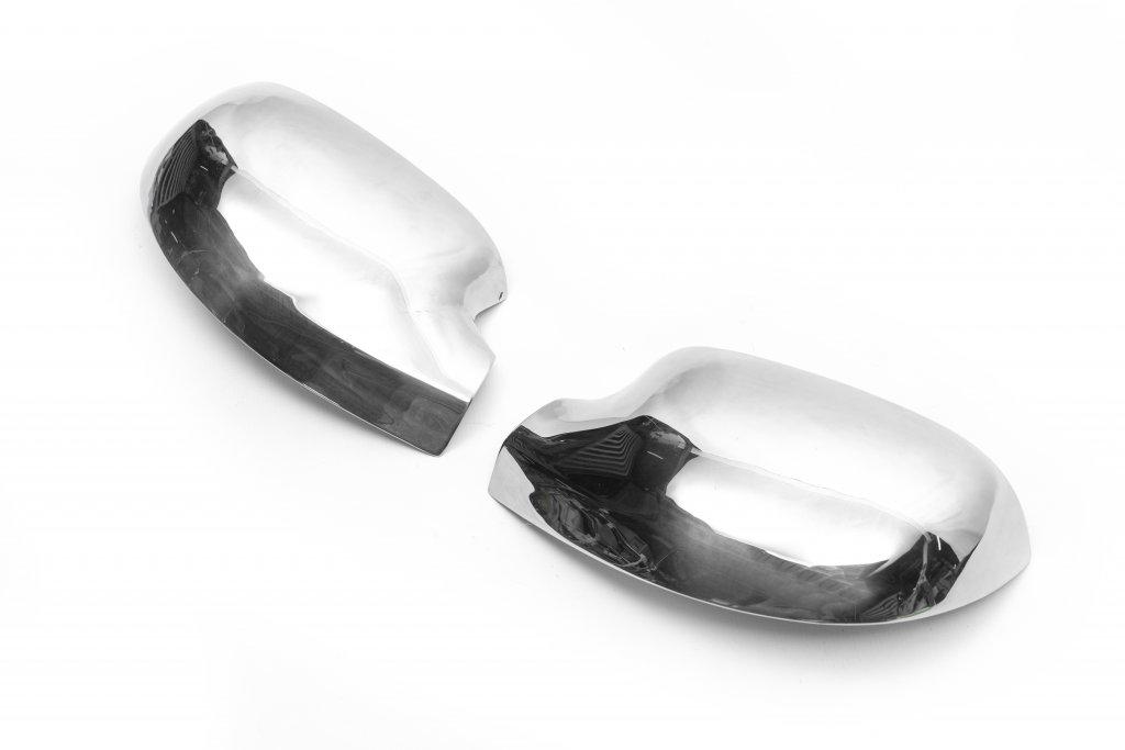 Mirror Covers Top (2 Pcs, Stainless Steel) for Dacia Logan I 2005-2008