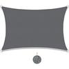 Waterproof Polyester Rectangular Sunshade Sail 3 X 2.5 M - Anthracite Gray, 95% UV Protection