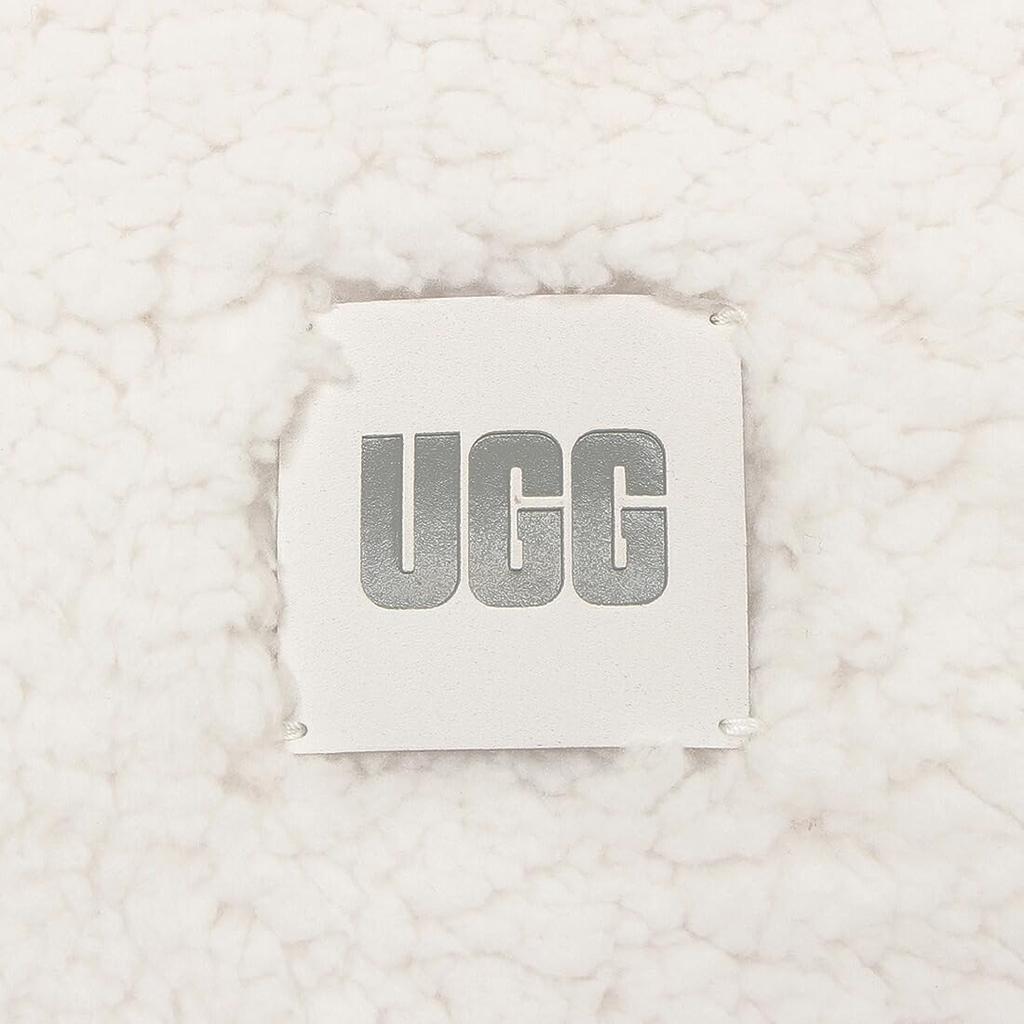 UGG Oversized Sherpa Scarf with Boa 20052 NIM Logo, White, Women's, [Used]