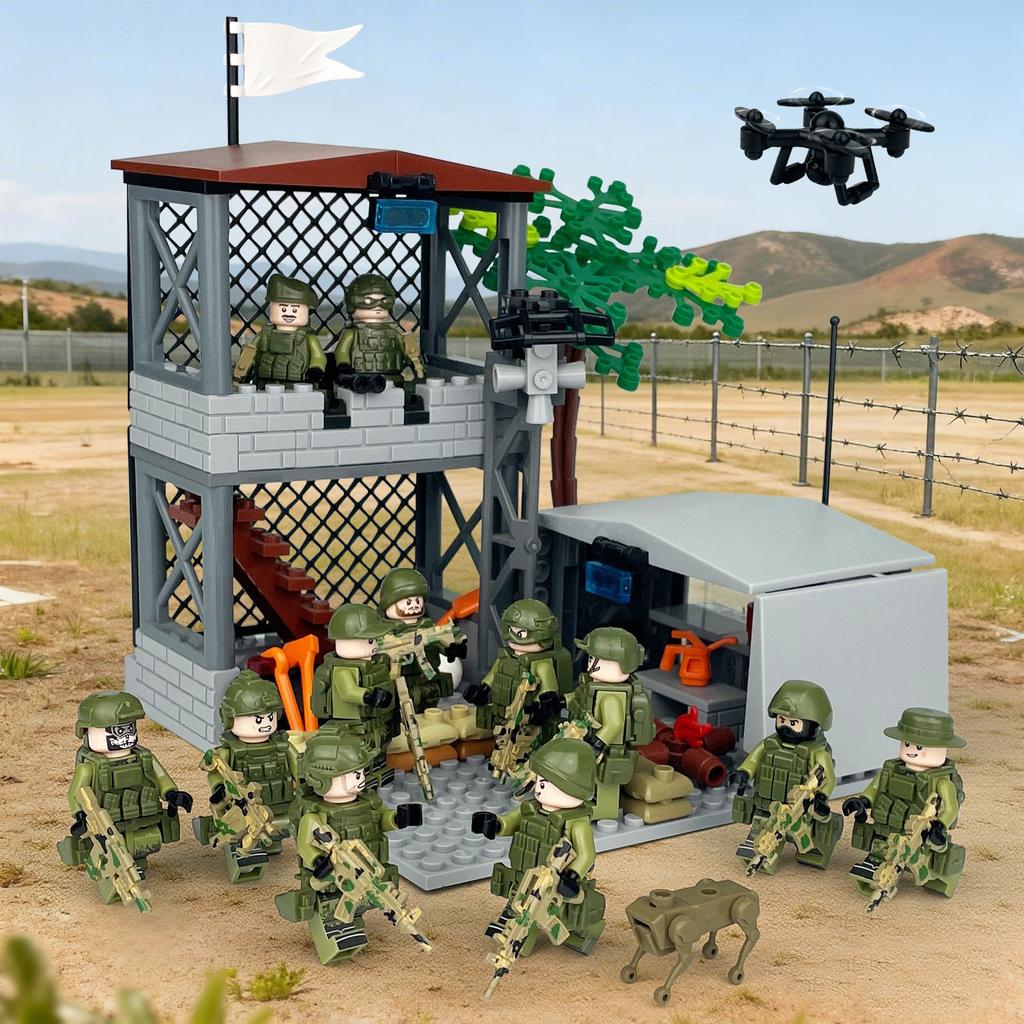 Battle Of Khe Shan M8257 Vietnamese Army Minifigures Children Assemble Small Particles Building Block Toy Accessories Dog Chess
