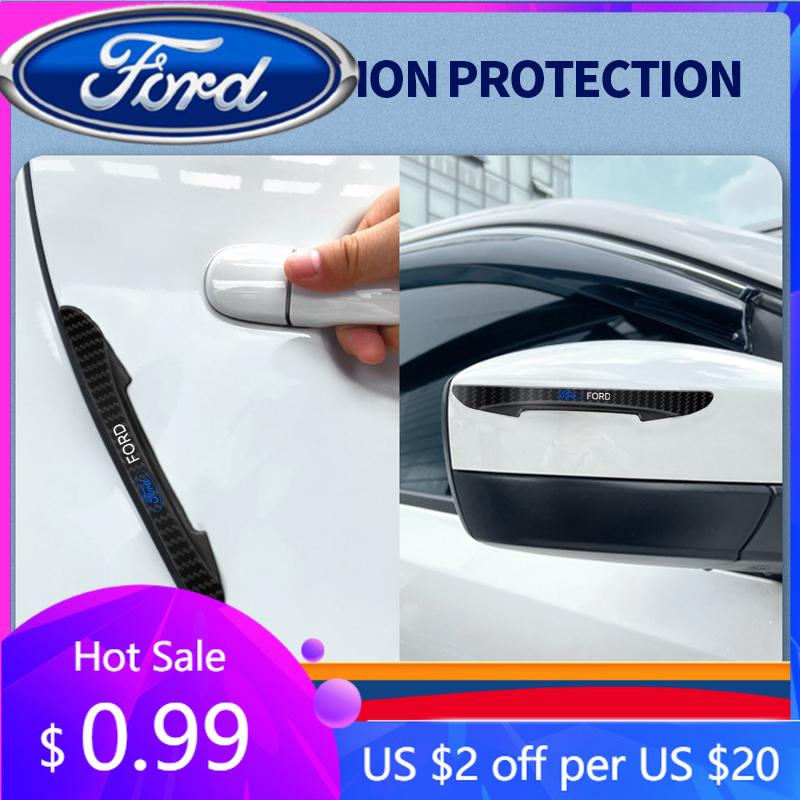 New 2026 Car Sticker 4PCS Bumper Anti-collision Strip Car Door Scratch Protector Stickers For Ford Focus ST Ranger Mondeo Kugo E