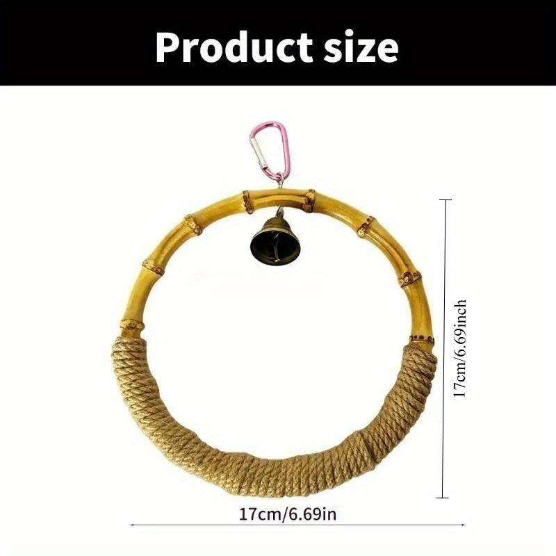 Parrots Hammock Bird Perch Cage Toy Circle Chewing Rack Toy Stand Play Parrot Toys, Bird Toys, Hanging Rings, Swings