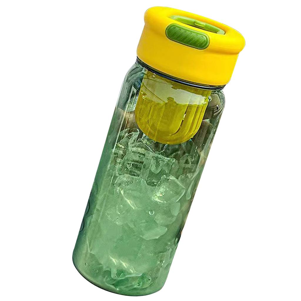 Plastic Water Bottle Built in Tea Strainer Clear Body 650ml Sport Water Bottle for   Staff