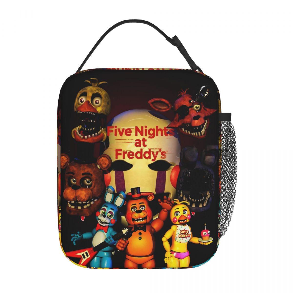 FNAF Bij Freddys Thermisch Geïsoleerde Lunchtas voor School Draagbare Voedselzak Container Mannen Vrouwen Thermische Koeler Voedseldoos Option 1