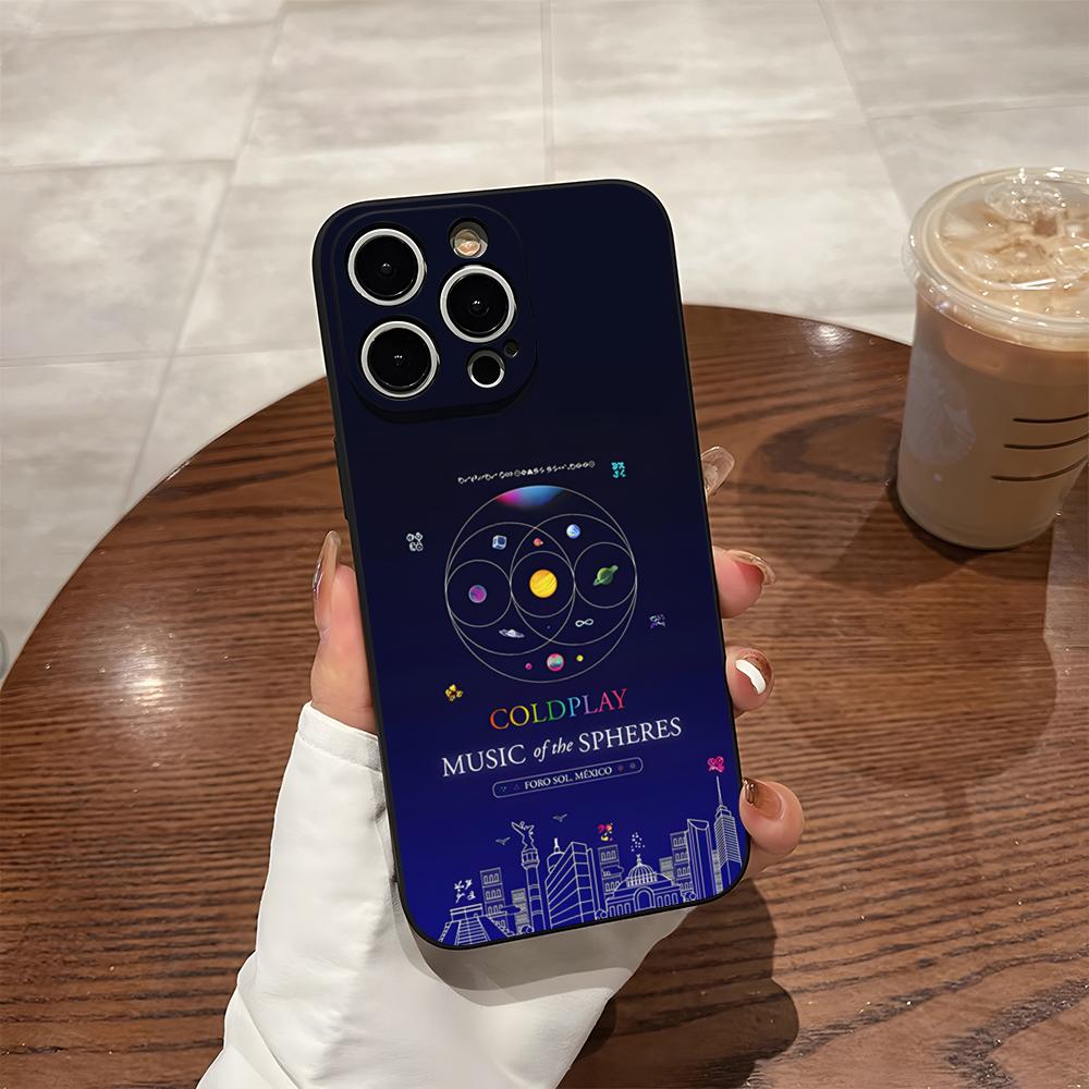 

Moon Music Coldplay Band Phone Case For 17 Pro Max Iphone 14 Pro Max 12 16 15 13 Pro 11 Xr X Xs 8 7 Plus Back Cover iPhone16Pro