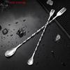 Hot S/L Size Stainless Steel Bar Cocktail Stirrer Mixing SpoonThread Bar Spoon Cocktail Stirring Bartending BarTool Wine Accesso