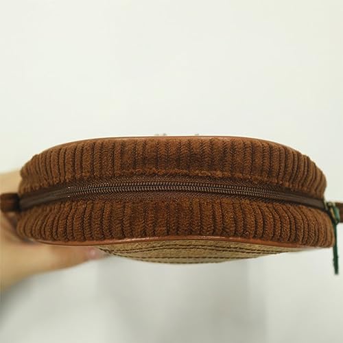 Marushin Pouch (Large) Studio Ghibli "My Neighbor Totoro" Log, Corduroy, and Cork Design, Perfect As a Gift for Birthdays, Makeup, Cosmetics, or Small