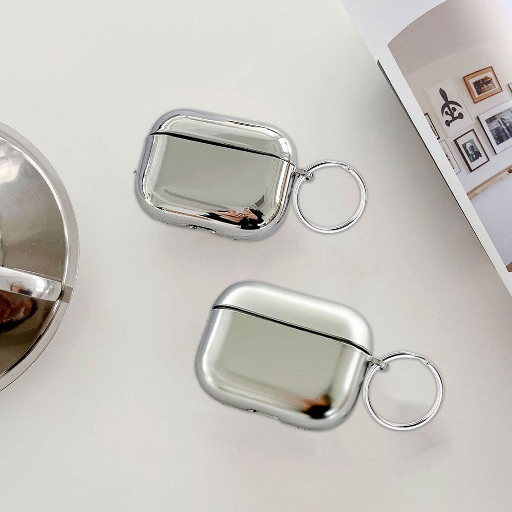 Cool Plated Silver Case Soft TPU Silicone Case for AirPods Pro 3 Case, Full Protective Case Wireless Bluetooth Earphone Case