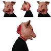 Disturbing Halloween Pig Head Mask For Masquerade Parties Animal Cosplay Latex Hood