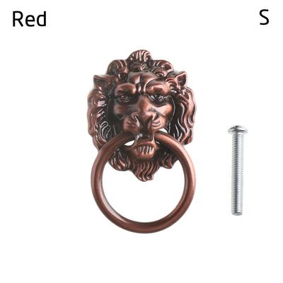 Bronze Color Flatback Retro Alloy Handle Furniture Handles Door Pull Lion Head