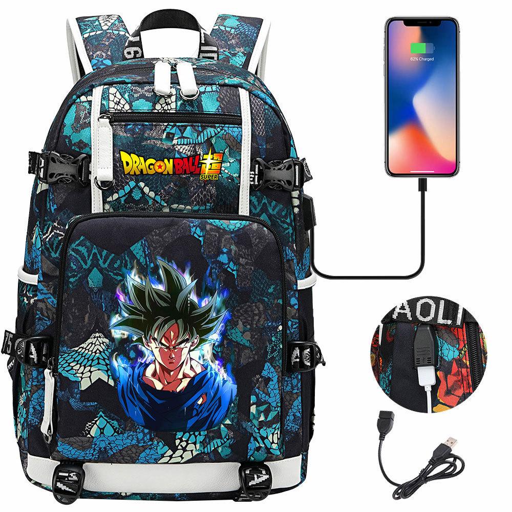 Riman Dragon Ball Wukong USB Teen Student School Bag Men's and Women's Leisure Large Capacity Travel Backpack