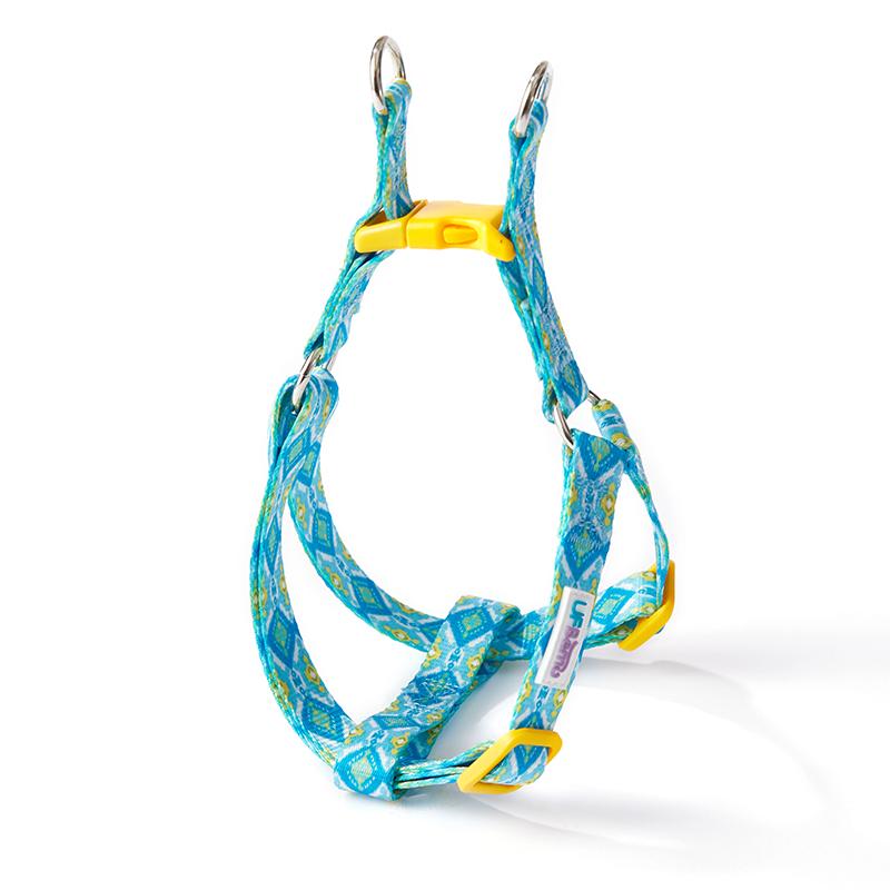 Hot Sale Adjustable Durable Print Pet Dog Harness Set Dog Leash Running Walking Harness and Leash Set (Blue,Xs) синий