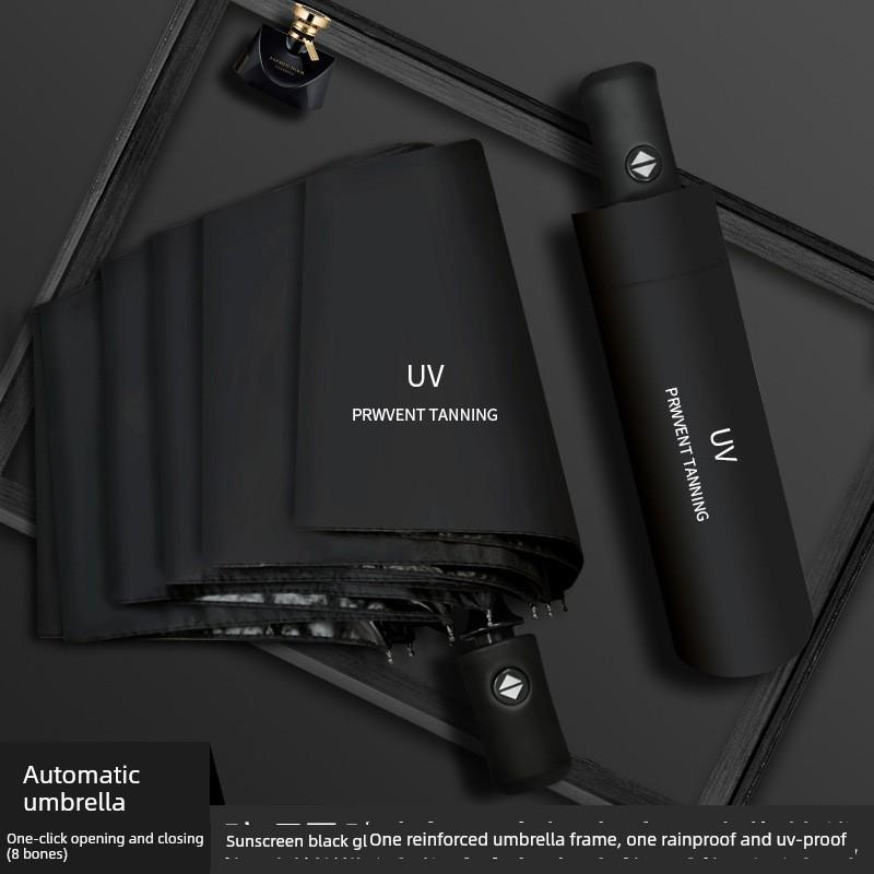Fully Automatic Large Umbrella for Men and Women, Dual-Use for Sun and Rain, Sunshade Umbrella, Uv Protection, with Logo Printing