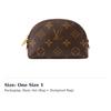 LOUIS VUITTON Coated Canvas Makeup Bag Women's Brown M25653