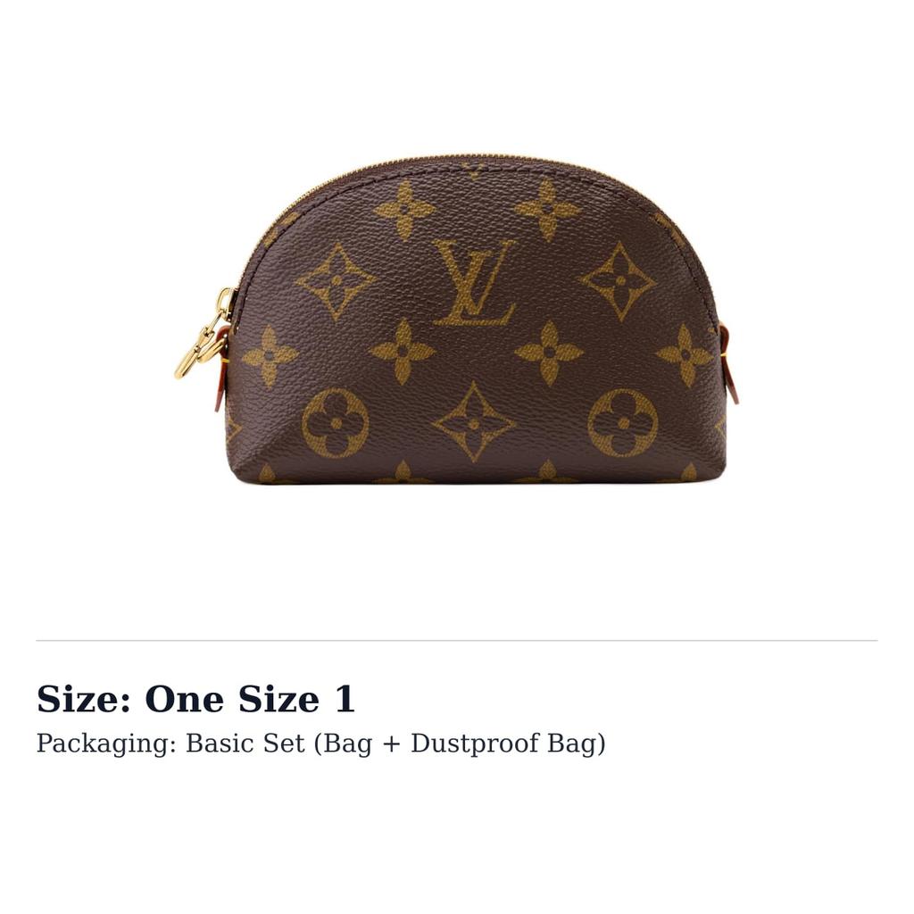 LOUIS VUITTON Coated Canvas Makeup Bag Women's Brown M25653