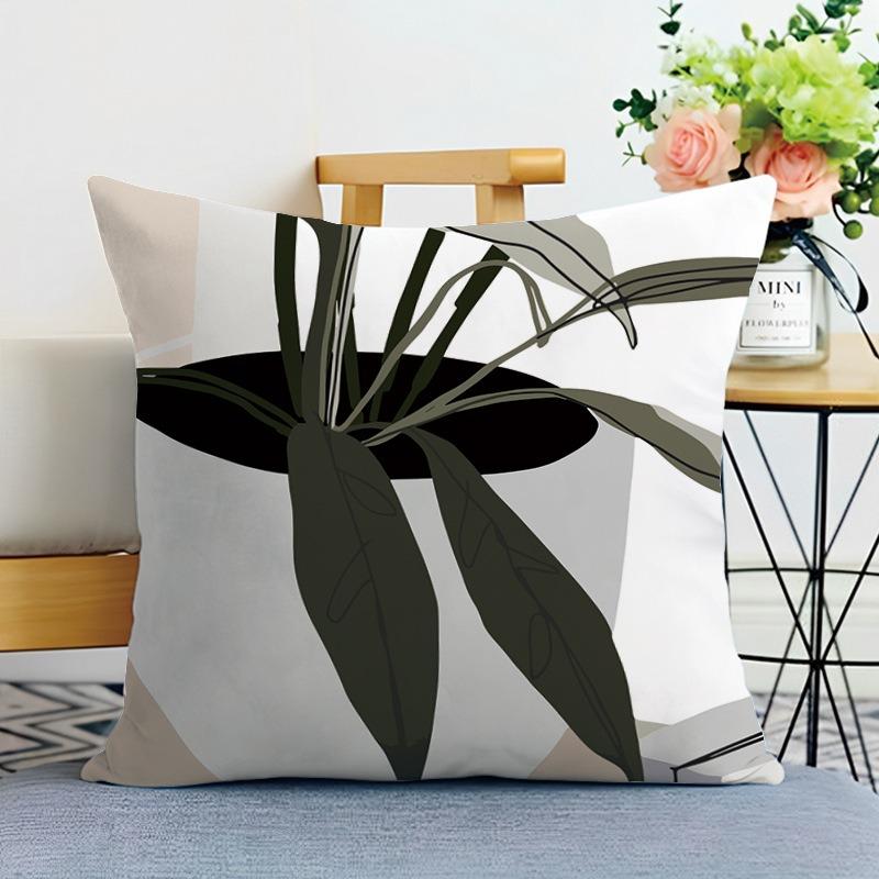 Morandi Simple Printed Decorative Pillowcase Bedroom Living Room Square Cushion Pillowcase