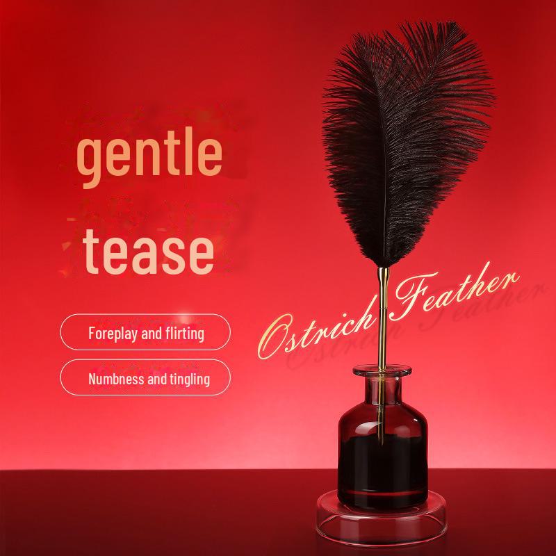 Miji 48-Piece Ostrich Feather Teaser Stick Set for Couples