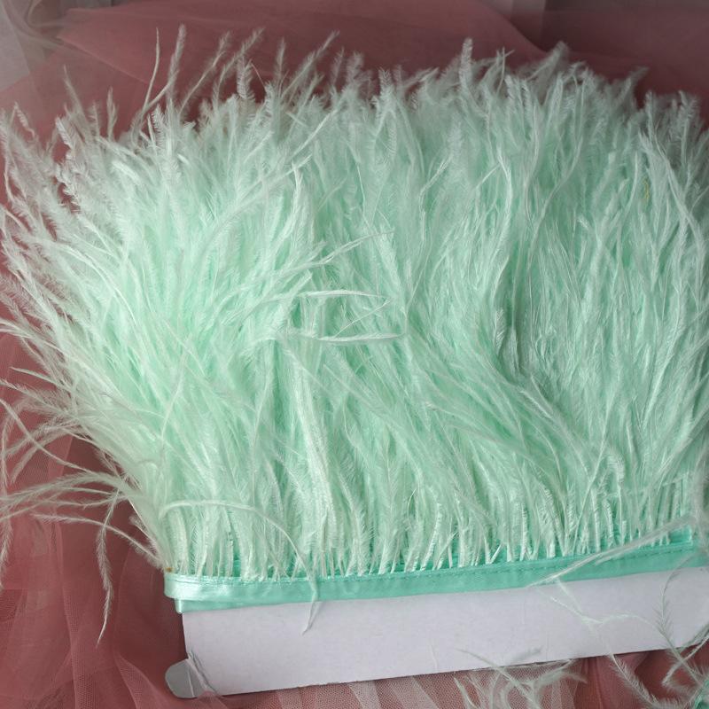 Feather Cloth Strip 10-15Cm Ostrich Hair Cloth Edge Dress Latin Dance Dress Skirt Decoration Clothing Accessories Lace