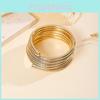 Minimalist Zinc Alloy Multilayer Bracelets With Geometric Circles For Women