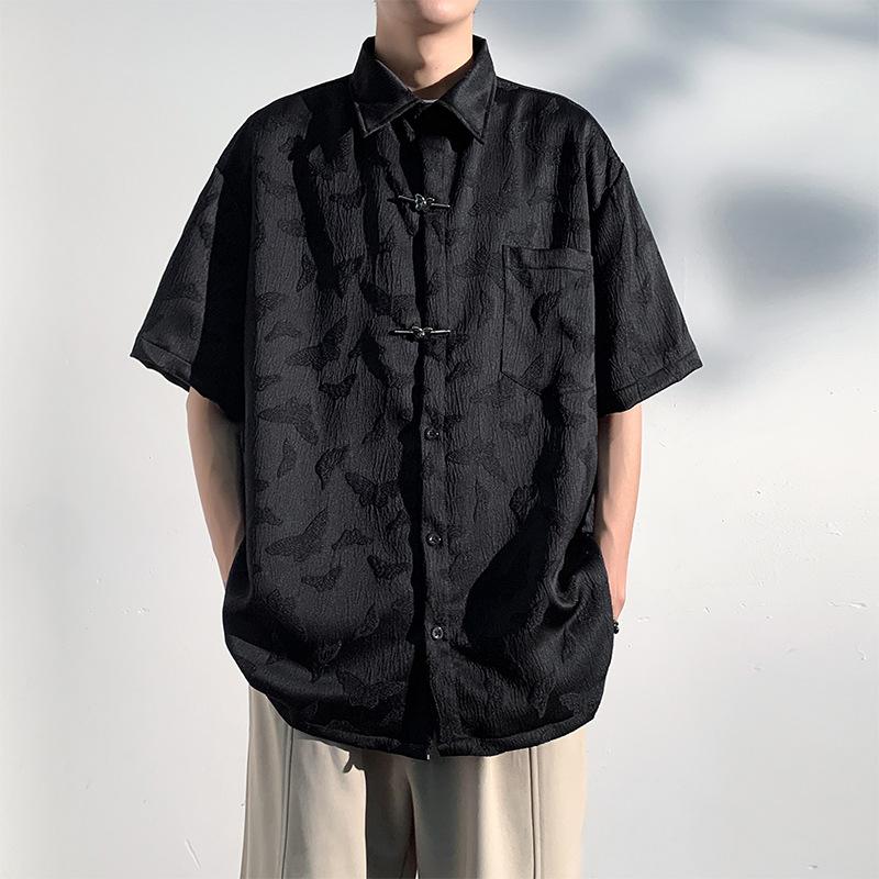 Summer New Chinese Short Sleeved Shirt for Men's Youth Fashion Chinese Style Versatile Trendy Casual Shirt Coat