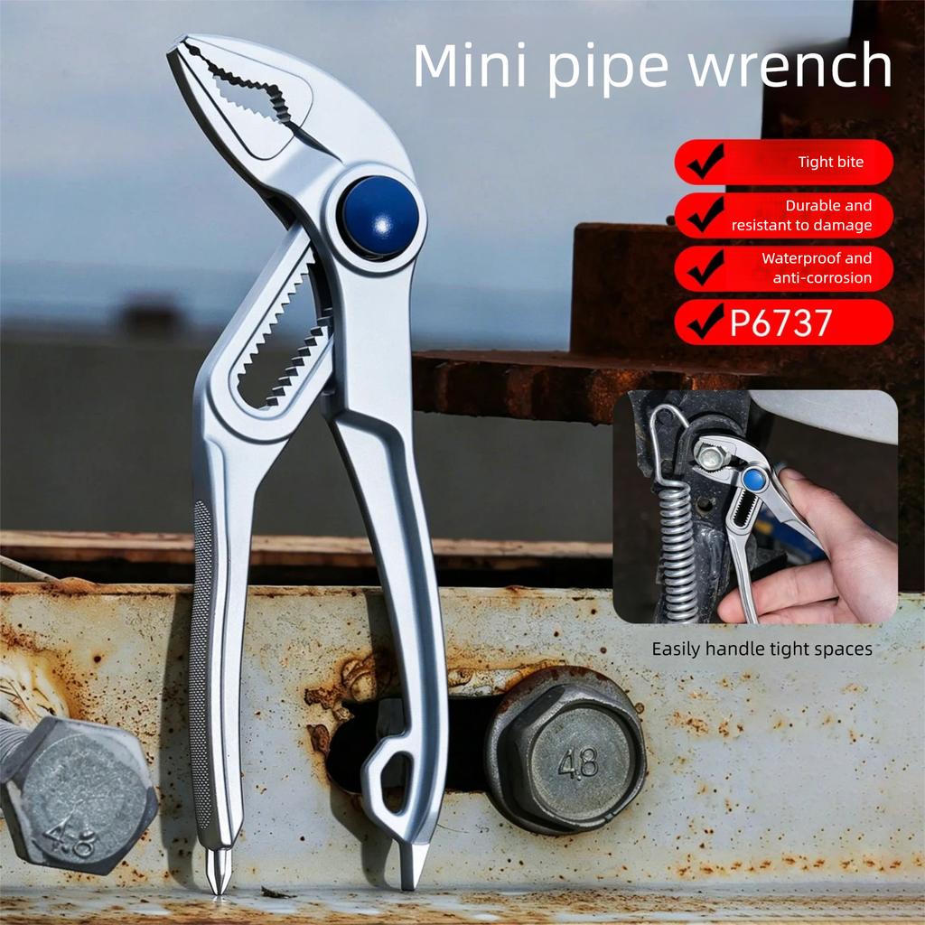 2026 New Mini Groove Joint Pliers Push Lock V Jaw Adjustable Multi Grip Hand Tool for Car Auto Repair Mechanic Workshop