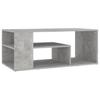  Coffee Table, Concrete Grey, 100x50x40 Cm