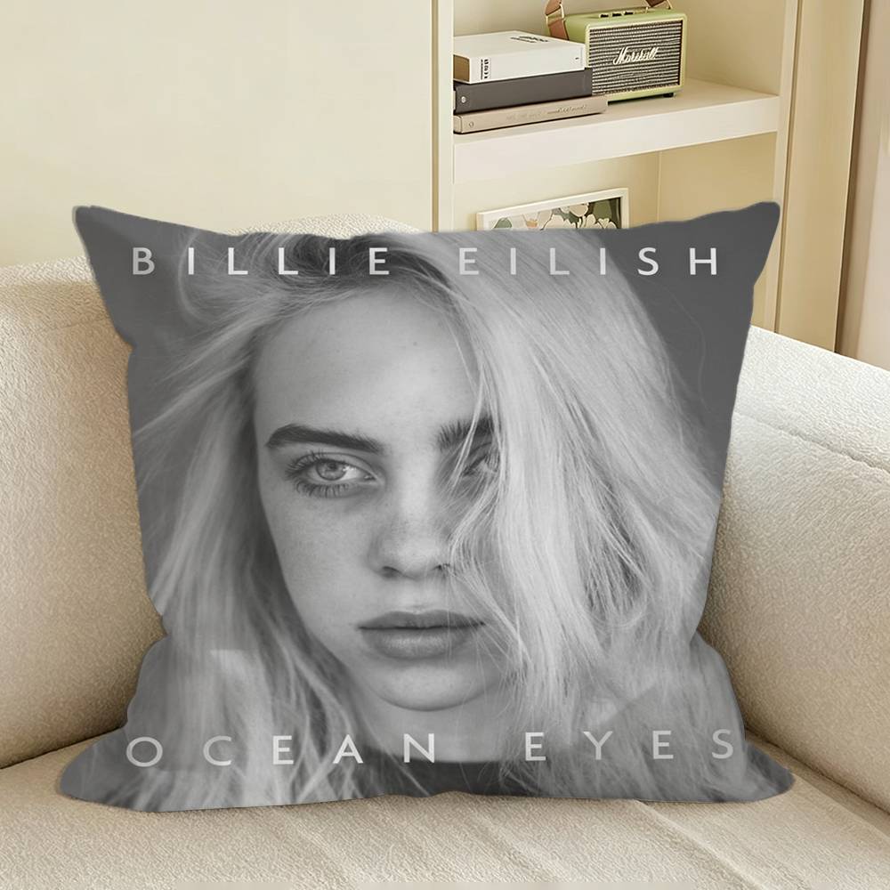 Album CoverS BBillieS EEilish Patten Square Sofa Pillow Cover Solid Color Living Room Home Decor Cushion Case