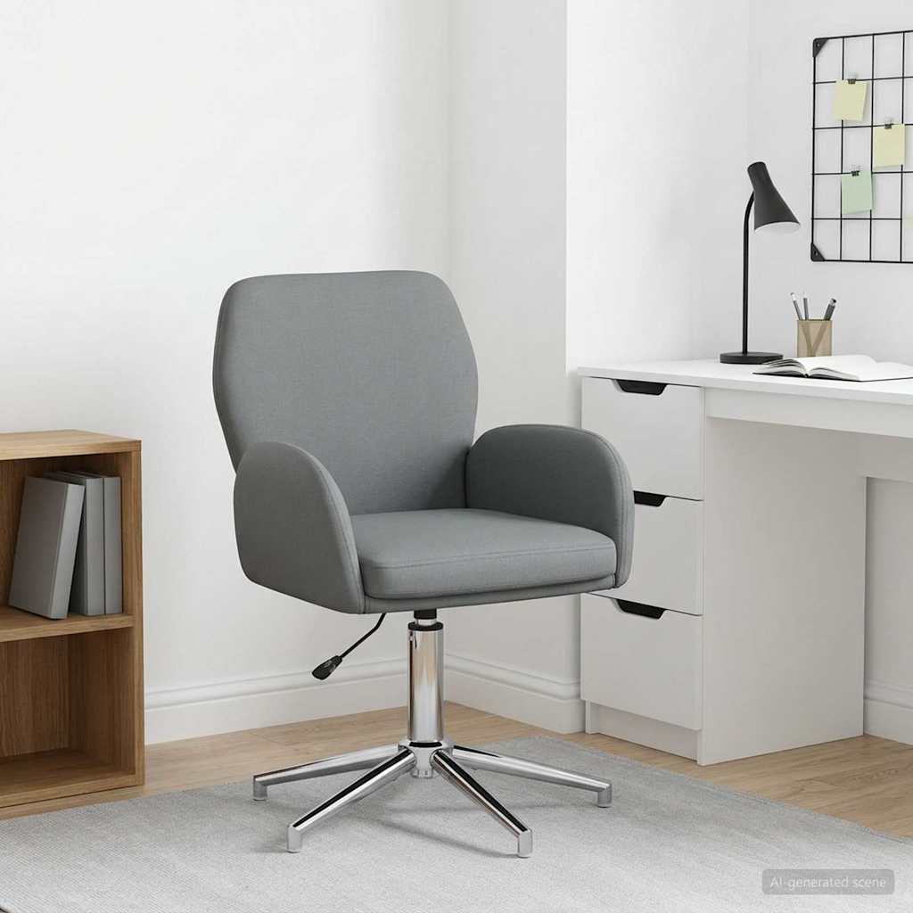 Swivel Chair 54 X 58 X 90 Cm Dark Gray Fabric