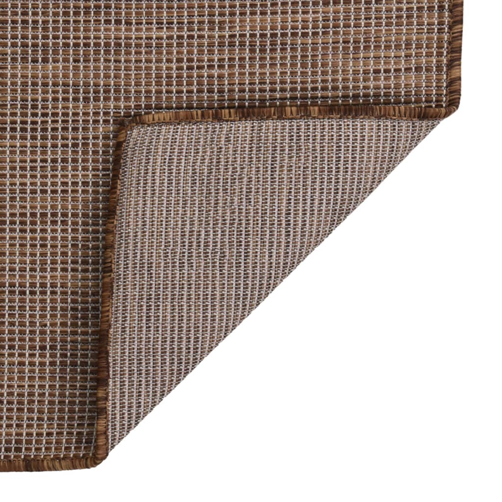 Flatweave Outdoor Rug, 200X280 Cm, Brown