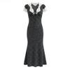  European and American style new women's fashionable French lace polka dot elegant dress