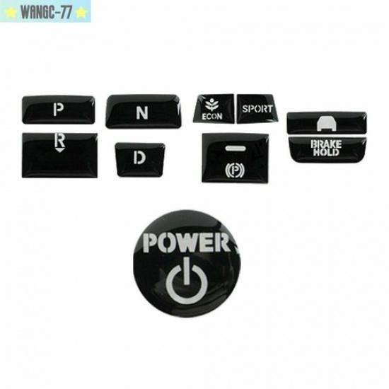 For Honda Accord 2018-21 10pcs Black Gear Shift Switch Button Guard Cover Decal